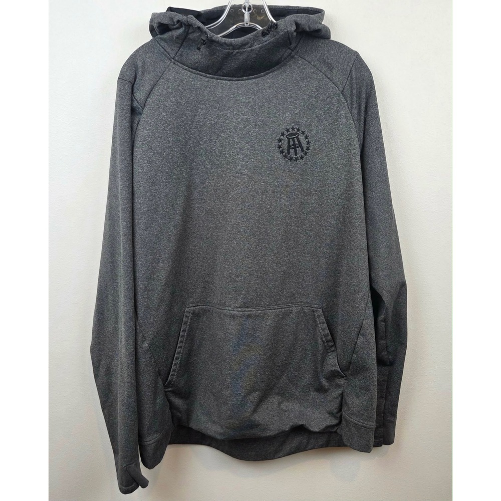 UNRL x Barstool Sports Mens Crossover Hoodie Gray Embroidered Logo Sweatshirt L